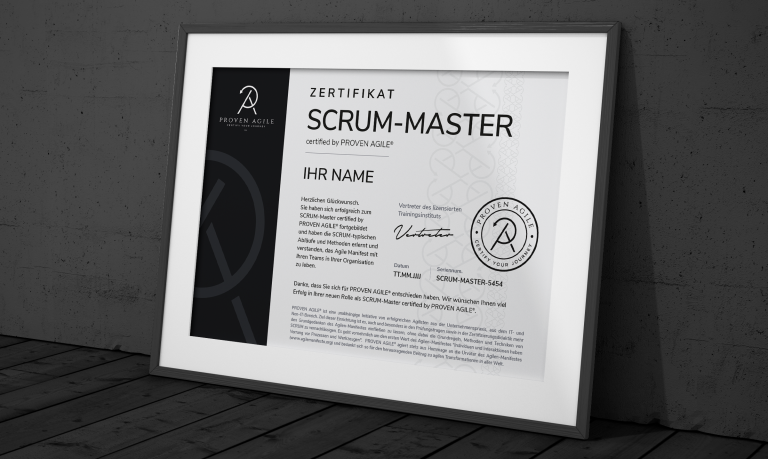 Scrum Master Zertifizierung Zertifikat